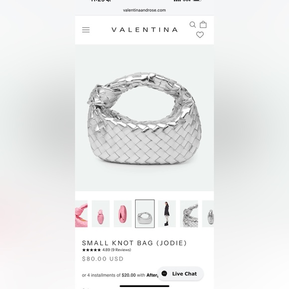 Mini Woven Bag Silver - Picture 3 of 3